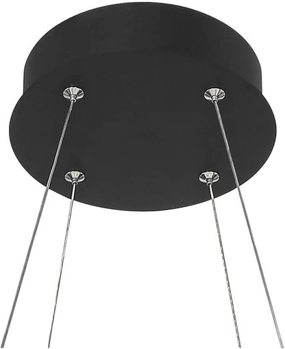 Possini Euro Design Helix Sand Black Multi-Ring Ceiling Pendant Light 39 1/2" Wide Ultra Modern Minimalist Spiral Dimmable LED Strip Steel Metal Dining Room House Foyer Kitchen Island Entryway Home