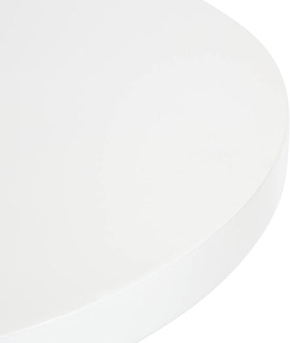 Kate and Laurel Zia Modern Counter Stool; 13 x 13 x 25; White and Gold; Decorative Contemporary Stool for Kitchen