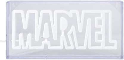 Paladone Marvel LED Neon Logo Light Sign - Wall Mountable or Free Standing - Offially Licensed Marvel Room Decor & Gift