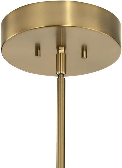 Kichler Baland 22 Inch 6 Light Chandelier in Black and Polished Nickel