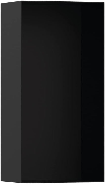 hansgrohe XtraStoris Minimalistic Recessed Wall Niche with Open Frame 12"x 6"x 4" in Matte Black, 56070670