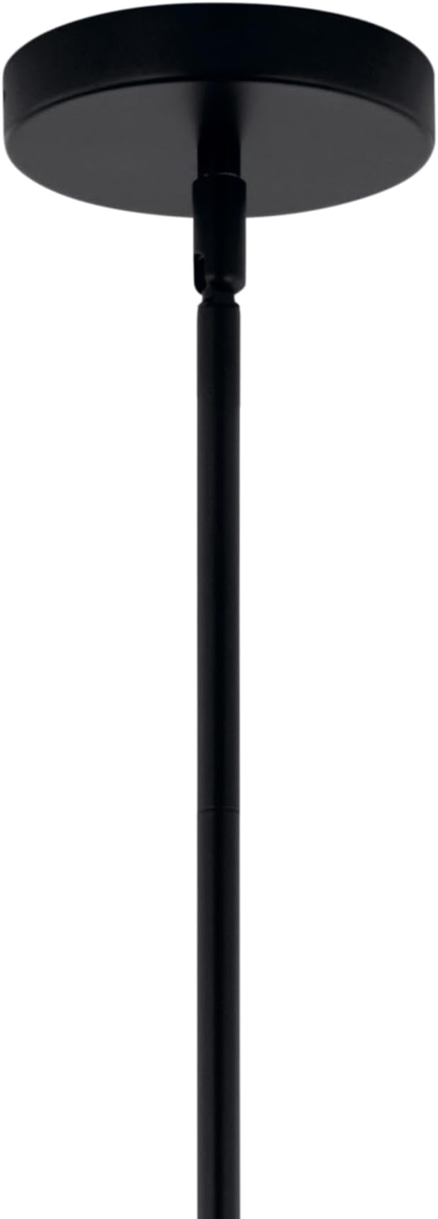 KICHLER Silvarious 3-Light Convertible Pendant, Soft Modern Light with Clear Crackled Glass in Black, for Hallway, Dining Nook, Bedroom or Kitchen (9.5" x 16.5"), 52700BK