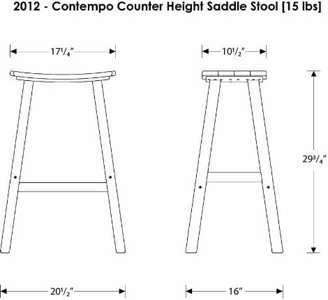 POLYWOOD 2012-FWHAR Contempo Bar Height Saddle Seat Barstool, White Frame, Aruba