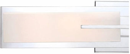 Possini Euro Design Midtown Modern Wall Lights Set of 2 Chrome Silver Metal Hardwired 4 1/2" Fixture White Glass Rectangular Shade for Bedroom Bathroom Vanity Living Room Home Hallway Dining House