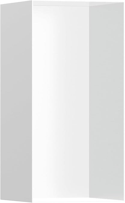 hansgrohe XtraStoris Minimalistic Recessed Wall Niche with Open Frame 12"x 6"x 5.5" in Matte White, 56076700