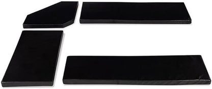 Pemberly Row 4-Piece Transitional Fabric Cushion Set in Black