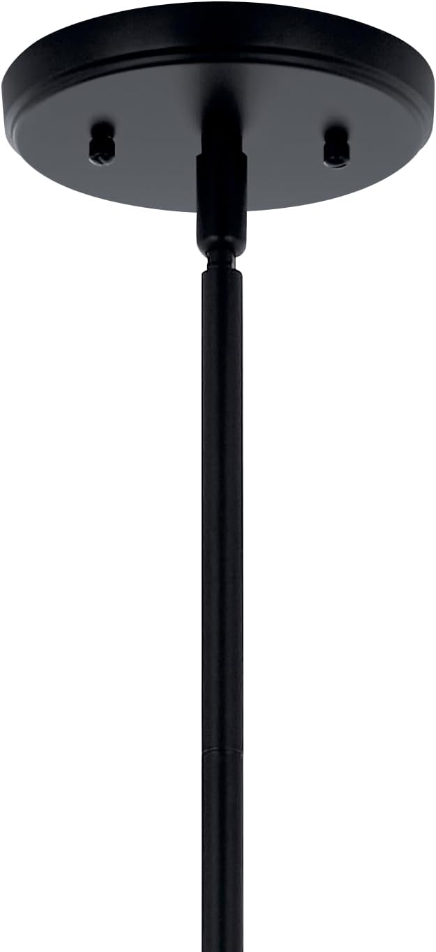 KICHLER Velestino 20.5" 4 Light Chandelier in Black, for Small Foyer, Dining Room, Living Room, Bedroom, (19.25" x 20.5") 52678BK