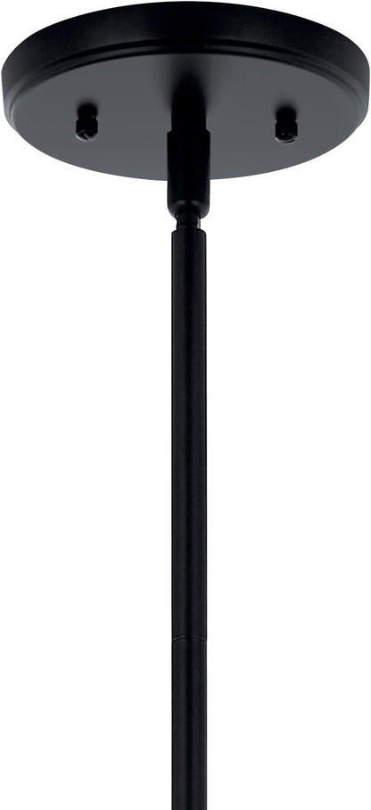 KICHLER Velestino 20.5" 4 Light Chandelier in Black, for Small Foyer, Dining Room, Living Room, Bedroom, (19.25" x 20.5") 52678BK
