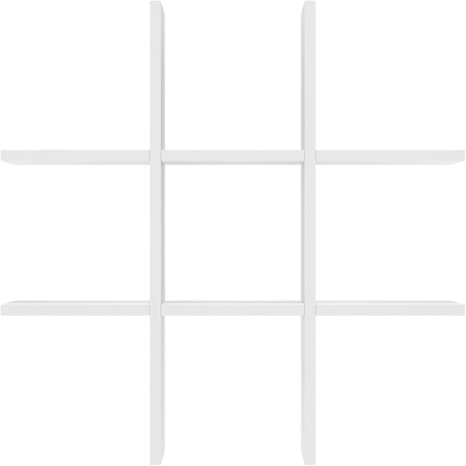 Furinno Cubicle Cube Insert, 9-Compartment Cube Organizer, Fits into Extra Thick Cubes, for Organizers and Storage, White (Does not fit IKEA Kallax Shelving)