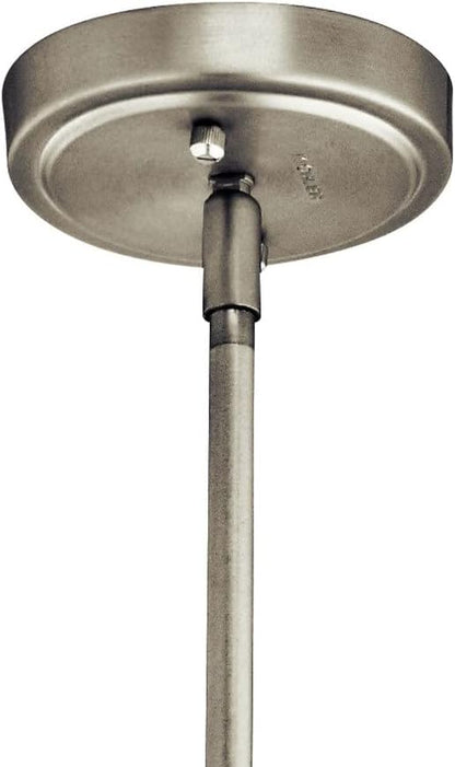 Kichler Everly 1 Light Pendant in a Black finish for Kitchen, Dining Room and Bedroom, (13.75"D x 19.75"H), 42046BK