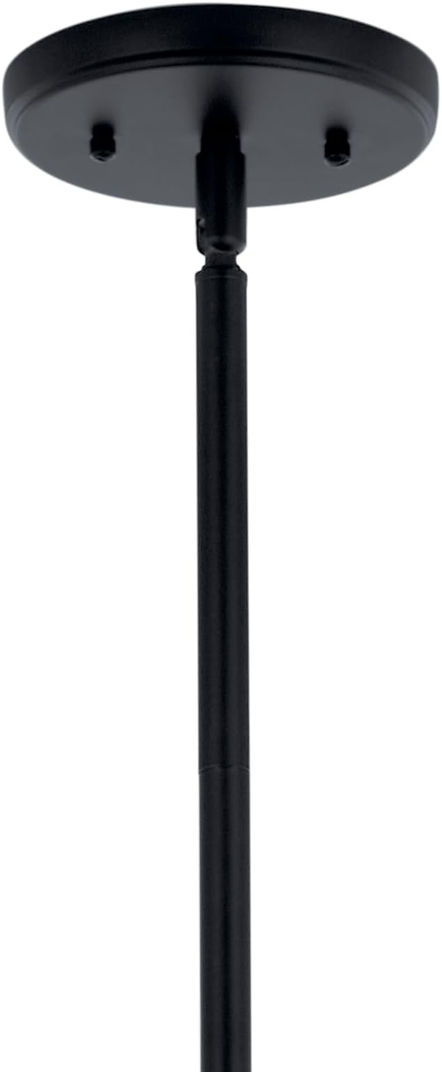 KICHLER Velestino 30.25" 6 Light Chandelier in Black, for Foyer, Dining Room, Living Room, Bedroom, (21.25" x 30.25") 52679BK