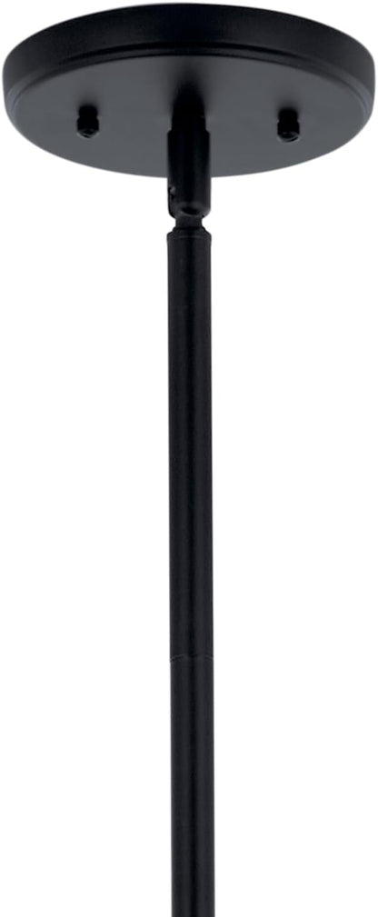 KICHLER Velestino 30.25" 6 Light Chandelier in Black, for Foyer, Dining Room, Living Room, Bedroom, (21.25" x 30.25") 52679BK