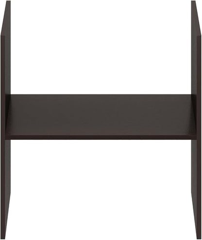 Furinno Cubicle Cube Insert, H-Shelf Cube Organizer, 2-Tier Shelf Dividers, Fits into Furinno Extra Thick Cubes, for Organizers and Storage, Black Oak (Does not fit IKEA Kallax Shelving)