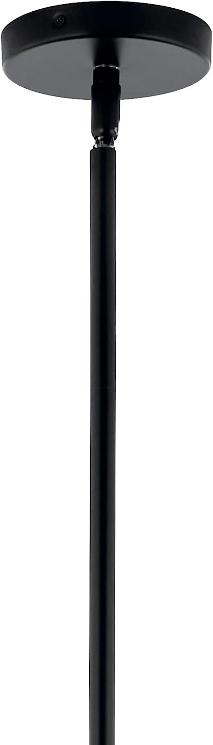 KICHLER Silvarious 12-Light Convertible Chandelier, Soft Modern Light with Clear Glass in Black, for Dining Room, Living Room, Bedroom or Foyer (22.25" x 30"), 52701BKCLR