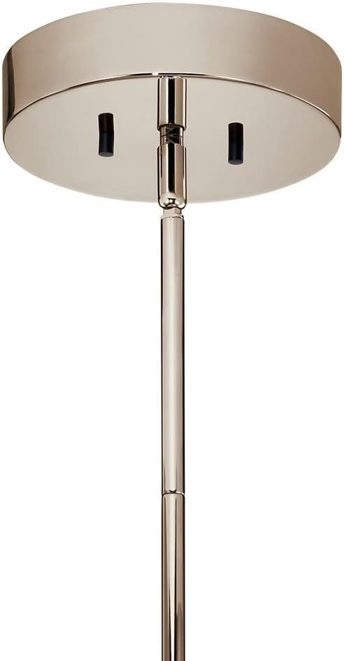 Kichler Baland 22 Inch 6 Light Chandelier in Black and Polished Nickel