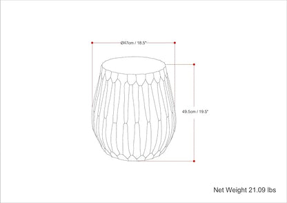 SIMPLIHOME Nellie Metal Side Table in Graphite, 18.5-inch Round, Cast Aluminum Contemporary Accent Table for Living Room, Bedroom, Fully Assembled