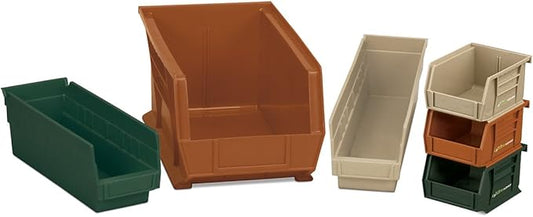 Akro-Mils 30110 12-Inch by 2.75-Inch by 4-Inch Plastic Nesting Shelf Bin Box, Hunter Green, Case of 24