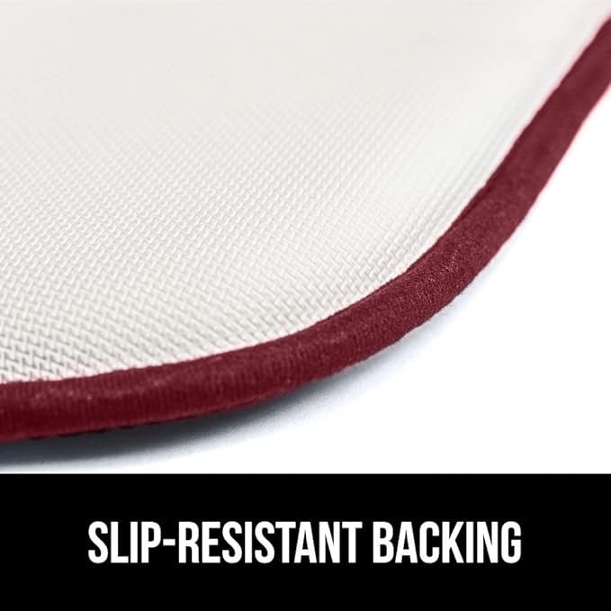 GORILLA GRIP Slip Resistant Chair Cushions, No Ties Required, Memory Foam Pads for Dining Room, Kitchen Table, Office, Rocking Chairs, Plush Seat Cover Cushion Pad, Home Decor, Set of 4 16x16, Wine