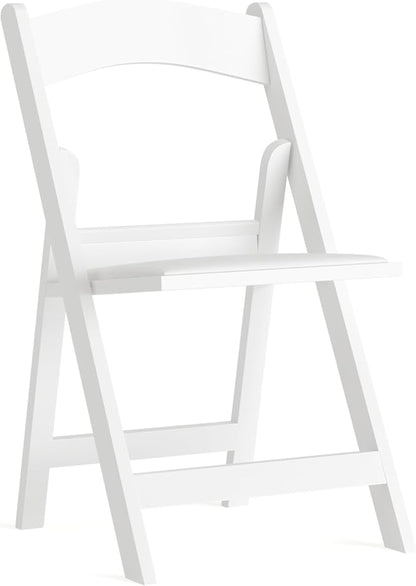 Flash Furniture Hercules™ Series Folding Chair - White Resin - 1000LB Weight Capacity Comfortable Event Chair - Light Weight Folding Chair