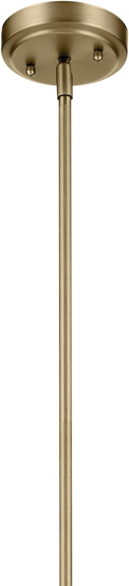 Everly 19.75" 1-Light Bell Pendant with Clear Seeded Glass in Brushed Nickel, for Kitchen Island, Dining Nook, Bedroom, (19.75" x 13.75") 42046NBRCS
