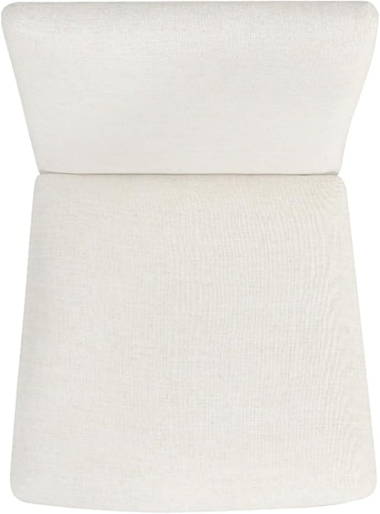 HomePop Modern Upholstered Farmhouse Dining Chairs - Cream White Textured Woven (Set of 2)
