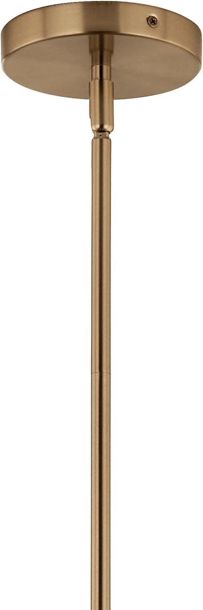 KICHLER Silvarious 3-Light Convertible Pendant, Soft Modern Light with Clear Crackled Glass in Polished Nickel, for Hallway, Dining Nook, Bedroom or Kitchen (9.5" x 16.5"), 52700CPZ