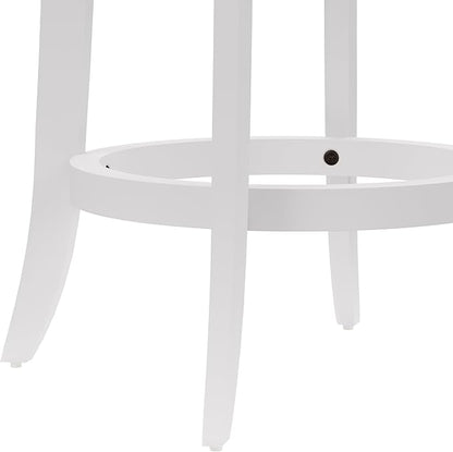 Hillsdale 25.5" Savana Wood Swivel Counter Height Stool, White