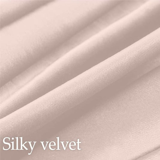 lalaLOOM Velvet Throw Pillow Covers, Set of 2, 18x18 Decorative Square Pillows Home Decor, Soft Accent Cases, Silky Machine Washable Pillowcases for Sofa, Couch, Bedroom, Living Room, Petal Pink