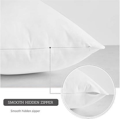 MoonRest® Synthetic Down Alternative 16x16 Square Pillow Insert Form, for Decorative Throw Pillow, Sofa, Cushions, Body and Bed - Pack of 2- Size 16” X 16”
