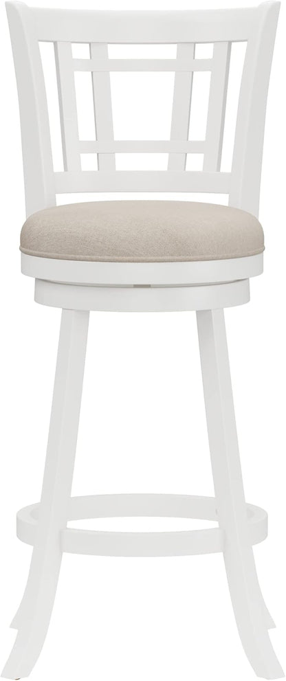 Hillsdale Fairfox 30.5" Wood Swivel Bar Height Stool, White
