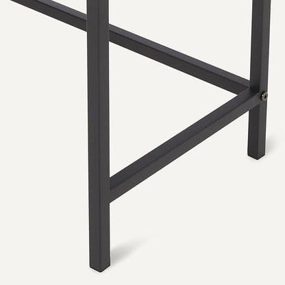 Amazon Basics Rectangular Console Table with Storage Shelf, Steel Frame, 11.8" D x 39.4" W x 31.5" H(in), Oak Finish