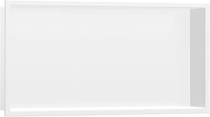 hansgrohe XtraStoris Original Recessed Wall Niche with Integrated Frame 12"x 24"x 4" in Matte White, 56064700