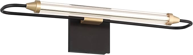 Possini Euro Design Nikola Modern Industrial Vintage Wall Light Bar Matte Black Hardwire 23 1/2" Fixture for Bedroom Bathroom Bedside Vanity House Living Room Home Mirror Hallway Dining Kitchen