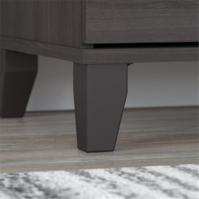 Pemberly Row Contemporary 2 Drawer Lateral File Cabinet in Storm Gray