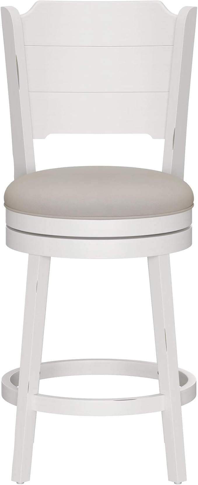 Hillsdale Clarion Wood Swivel Stool, Counter Height, Sea White