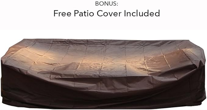 Ohana 7-Piece Outdoor Gray Patio Furniture Sectional Conversation Set with 6-inch Rainshield Water Protection Gray Cushions - No Assembly with Free Patio Cover