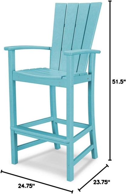 POLYWOOD® Quattro Adirondack Bar Chair in Aruba