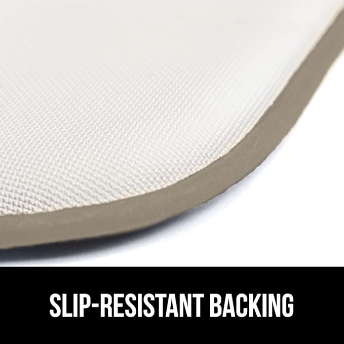 GORILLA GRIP Slip Resistant Chair Cushions, No Ties Required, Set of 6 Memory Foam Pads for Dining Room, Kitchen Table, Office, Rocking Chairs, Plush Seat Cover Cushion Pad, Home Decor, 16x16, Beige