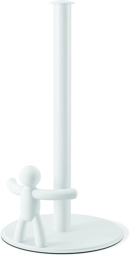 Umbra Buddy Paper Towel Holder Stand for Kitchen Countertop, Unique Dispenser, Standard, White
