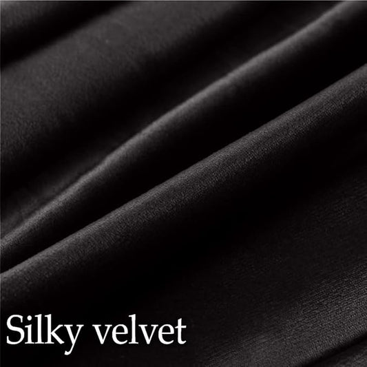 lalaLOOM Velvet Throw Pillow Covers, Set of 2, 18x18 Decorative Square Pillows Home Decor, Soft Accent Cases, Silky Machine Washable Pillowcases for Sofa, Couch, Bedroom, Living Room, Jet Black