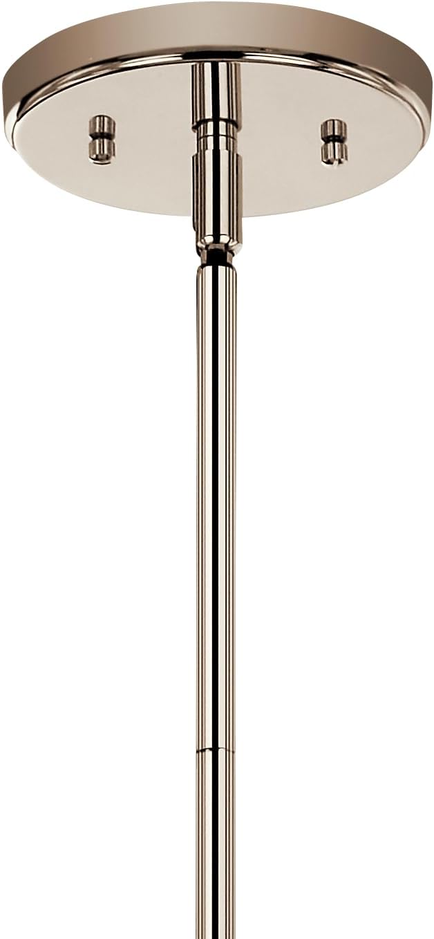 KICHLER Velestino 20.5" 4 Light Chandelier in Polished Nickel, for Small Foyer, Dining Room, Living Room, Bedroom, (19.25" x 20.5") 52678PN