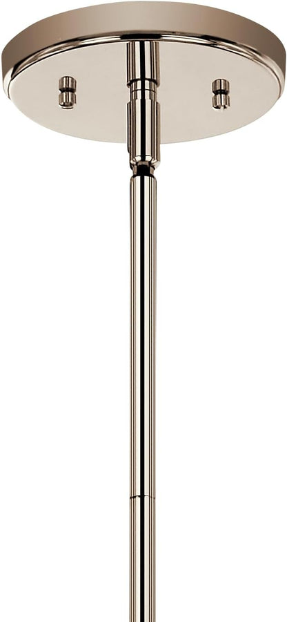 KICHLER Velestino 20.5" 4 Light Chandelier in Polished Nickel, for Small Foyer, Dining Room, Living Room, Bedroom, (19.25" x 20.5") 52678PN