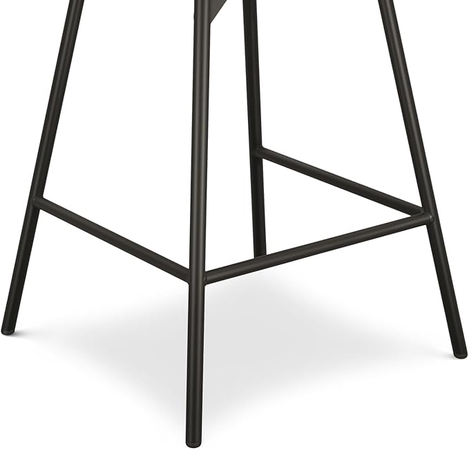SIMPLIHOME Giselle Counter Stools (Set of 2) - 24 Inch Seat Height Swivel Upholstered Metal Kitchen Stools in Light Grey Polyester Linen, Contemporary Modern Seating with Padded Seat and Backrest