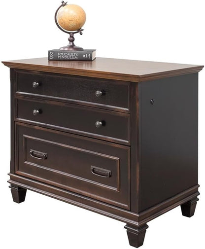 Martin Furniture Hartford Lateral File Cabinet, Brown - Fully Assembled