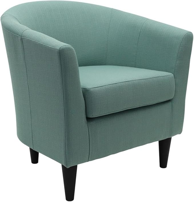 Pemberly Row 17.5" Traditional Polyester Fabric Club Chair in Blue