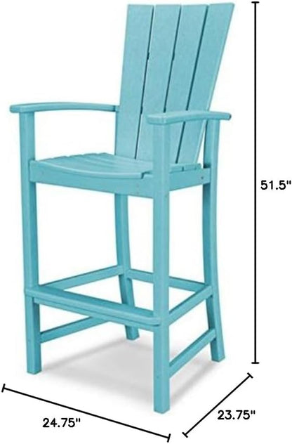 POLYWOOD® Quattro Adirondack Bar Chair in Sand