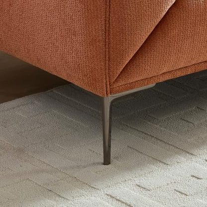 83" Mid-Century Modern Couch, Breathable Fabric Couch with Upholstered Cushions/Pillows, 3-Seat Sofas & Couches, for for Living Room/Bedroom/Lobby/officee (Brown)