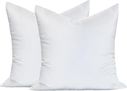 MoonRest® Synthetic Down Alternative 28x28 Square Pillow Insert Form, for Decorative Throw Pillow, Sofa, Cushions, Body and Bed - Pack of 2- Size 28“X 28”