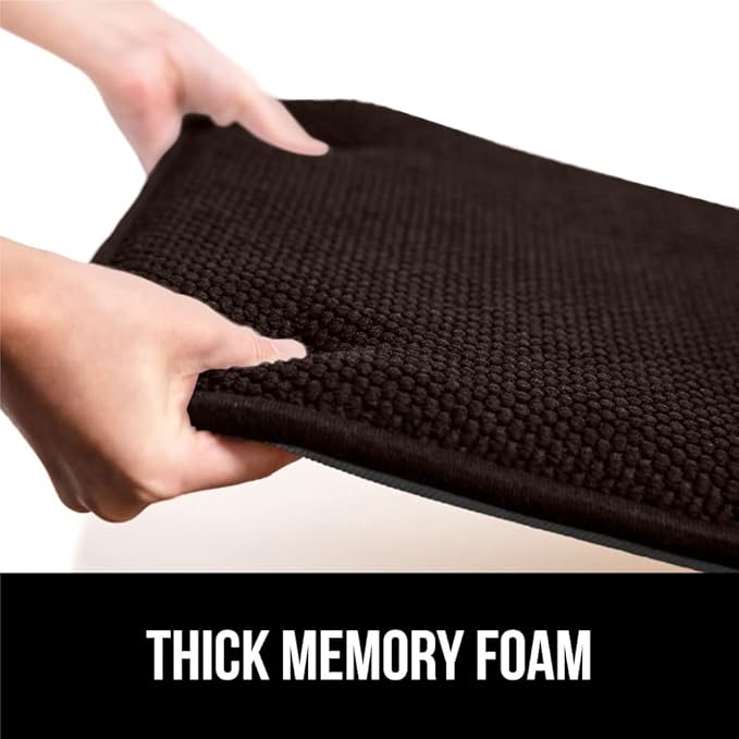GORILLA GRIP Slip Resistant Chair Cushions, No Ties Required, Set of 6 Memory Foam Pads for Dining Room, Kitchen Table, Office, Rocking Chairs, Plush Seat Cover Cushion Pad, Home Decor, 16x16, Brown