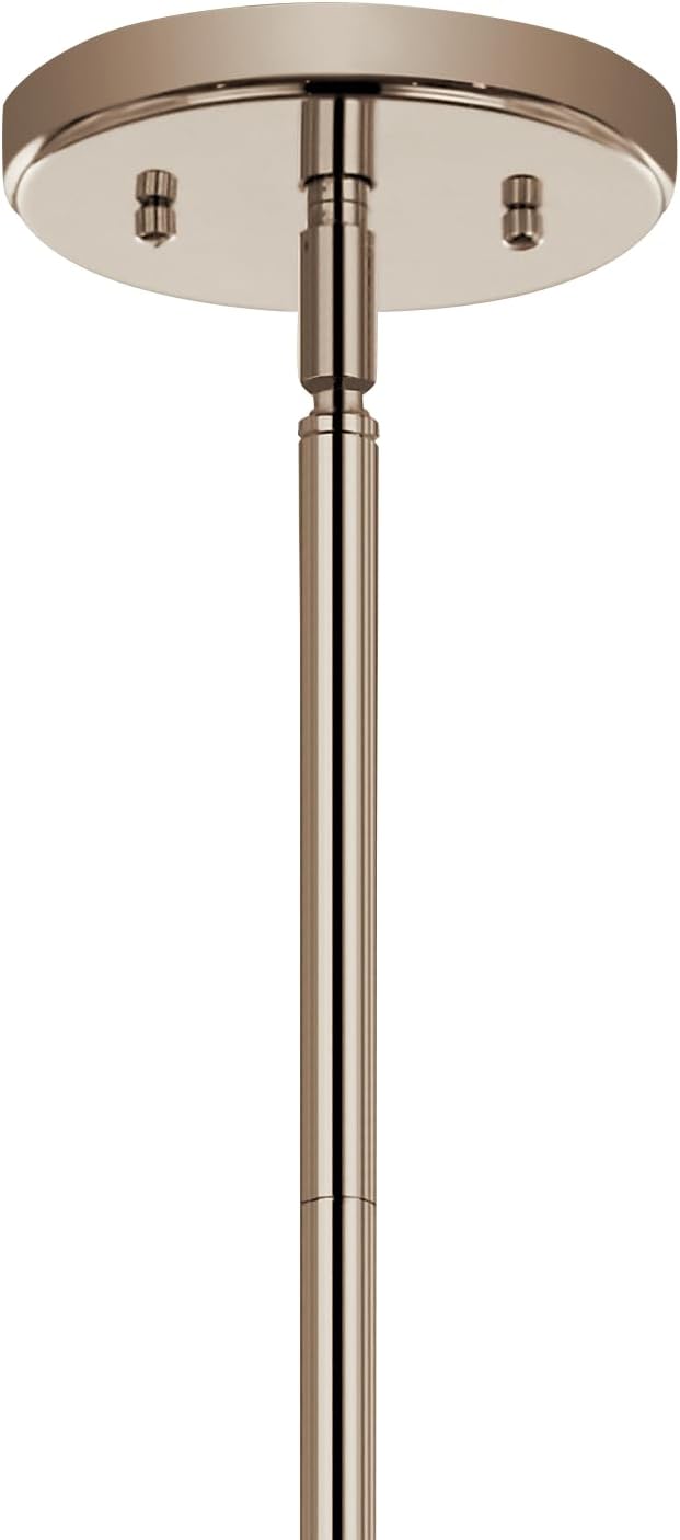 KICHLER Velestino 30.25" 6 Light Chandelier in Polished Nickel, for Foyer, Dining Room, Living Room, Bedroom, (21.25" x 30.25") 52679PN